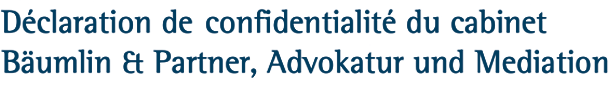 declaration de confidentialite